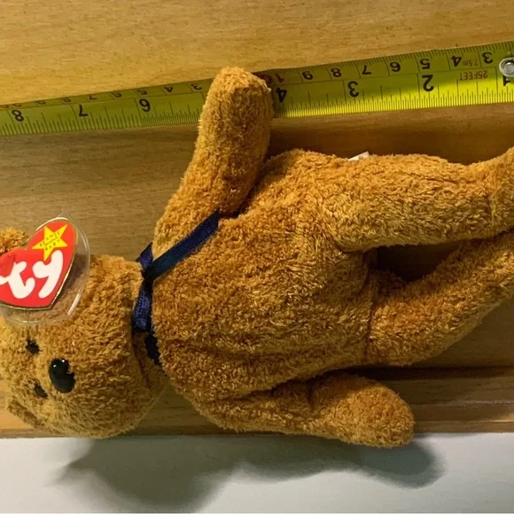 FUZZ THE BEAR Original TY Beanie Baby Bear RETIRED 1998 ERRORS RARE MWT
